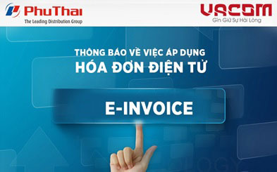 Announcement on the application of electronic invoices of Phu Thai Group Joint Stock Company